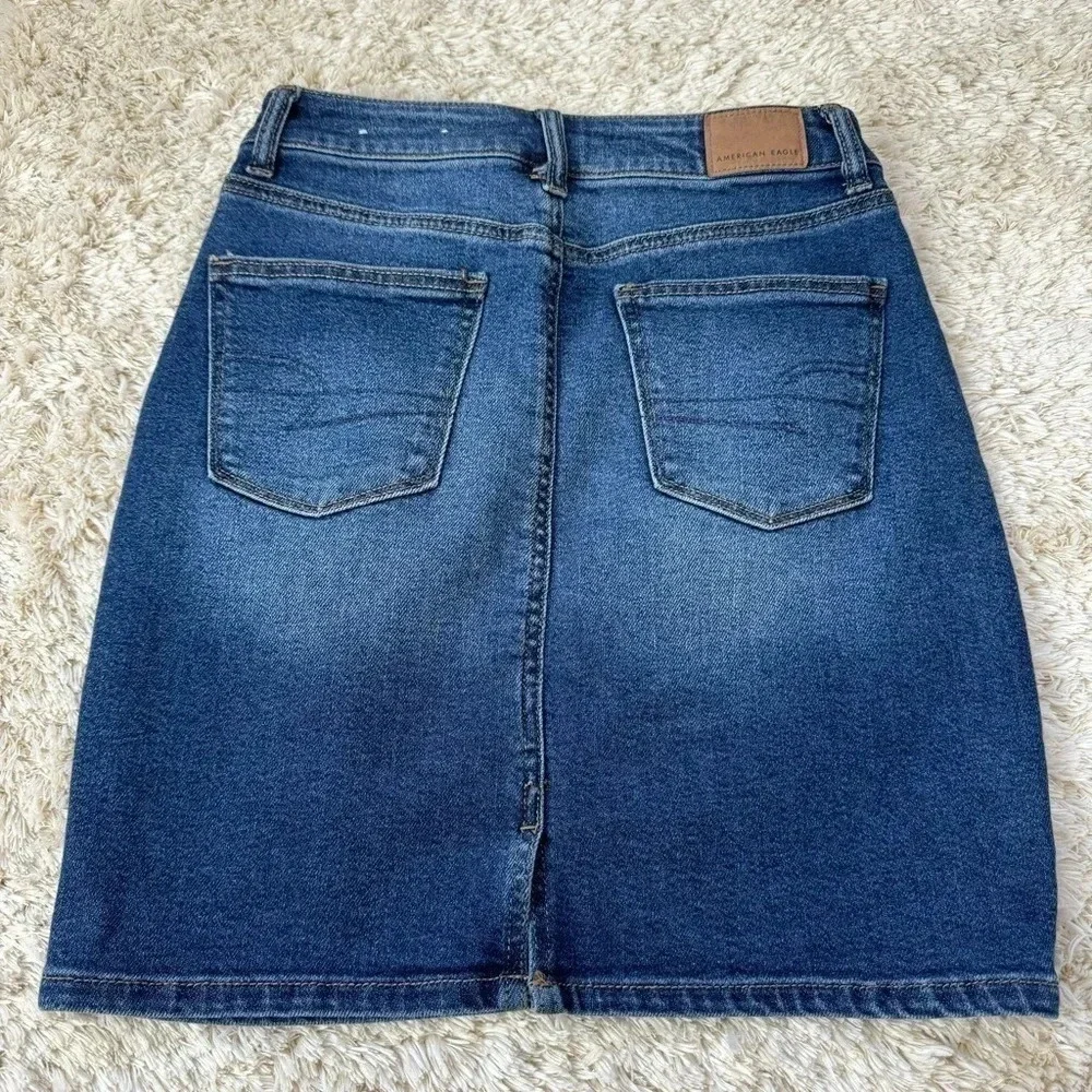 American Eagle Womens Denim  Mom Pencil Skirt size 0